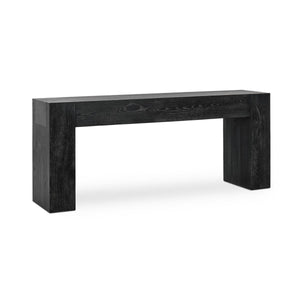 Bristol Solid Wood Rectangle Console Table - Aged Black