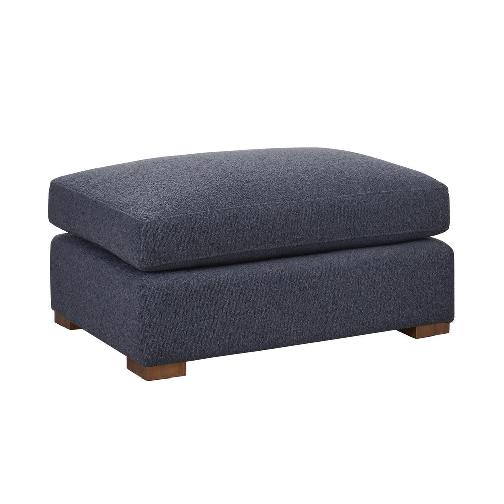 Audrey Ottoman with Feather-and-Down Cushioning - Rise-Navy