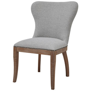 Dorsey Fabric Chair Drift Wood Legs In Cardiff Gray 