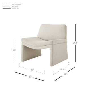 Denise Fabric Accent Chair, Palladian Beige