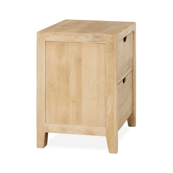 Laguna Solid Wood 2-Drawer Nightstand - Natural