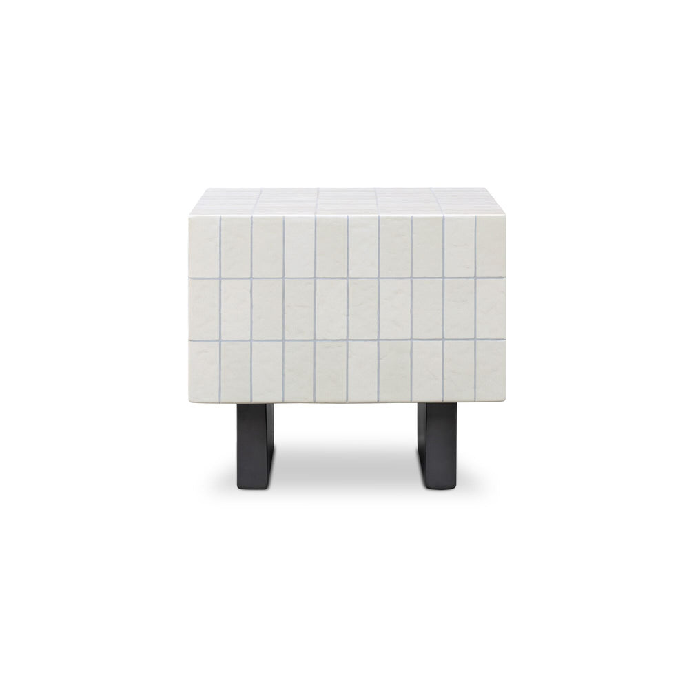 Moe's Farren Outdoor Side Table in Cream Concrete