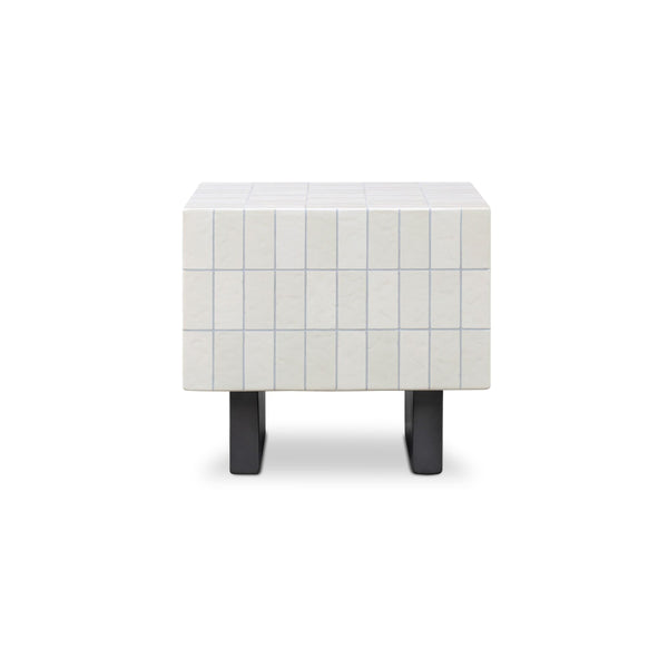 Moe's Farren Outdoor Side Table in Cream Concrete