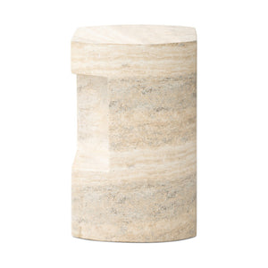 Clementine End Table In Textured Sandy Grey
