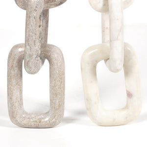 Marble Chain In Creamy Taupe Marble