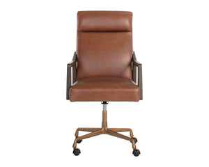 COLLIN OFFICE CHAIR - BROWN - SHALIMAR TOBACCO LEATHER