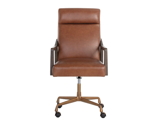 COLLIN OFFICE CHAIR - BROWN - SHALIMAR TOBACCO LEATHER