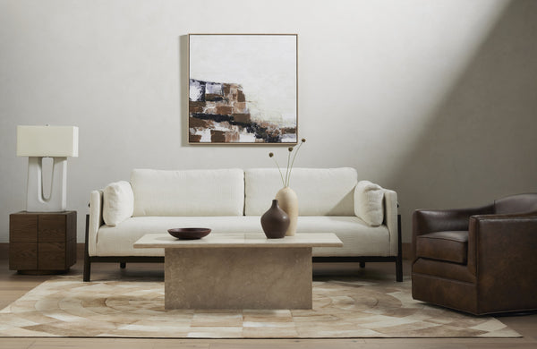 Cuit Table Lamp In Matte White Ceramic