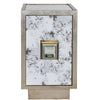 ANT MIR & CHAMPAGNE SLVR LF ONE DR CABINET