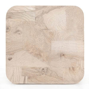 Blanco End Table In Bleached Burl