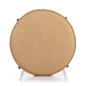 Nocona Stool In Tan Leather In Counter