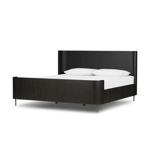Fletcher King Bed - Distressed Black Oak