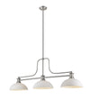 Melange 3 Light Chandelier in Brushed Nickel Finish