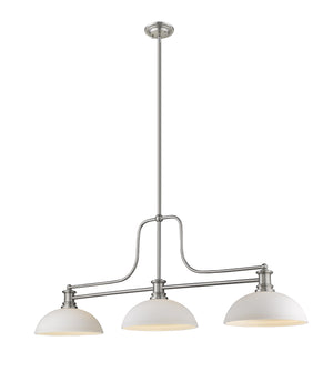 Melange 3 Light Chandelier in Brushed Nickel Finish