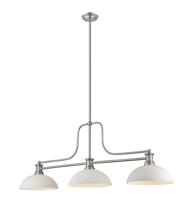 Melange 3 Light Chandelier in Brushed Nickel Finish