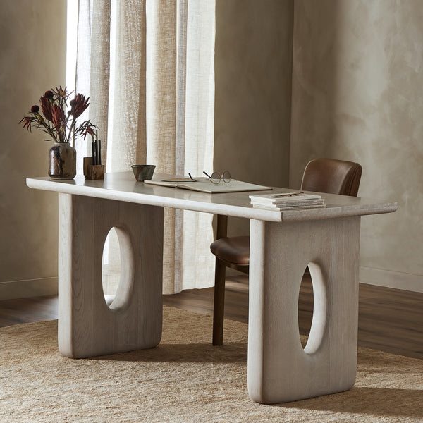 Eliza Desk in White Oak'