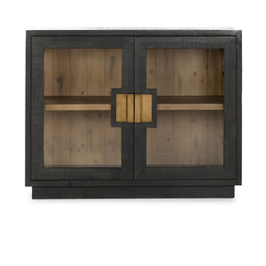 Larson Solid Wood Cabinet with Glass Doors