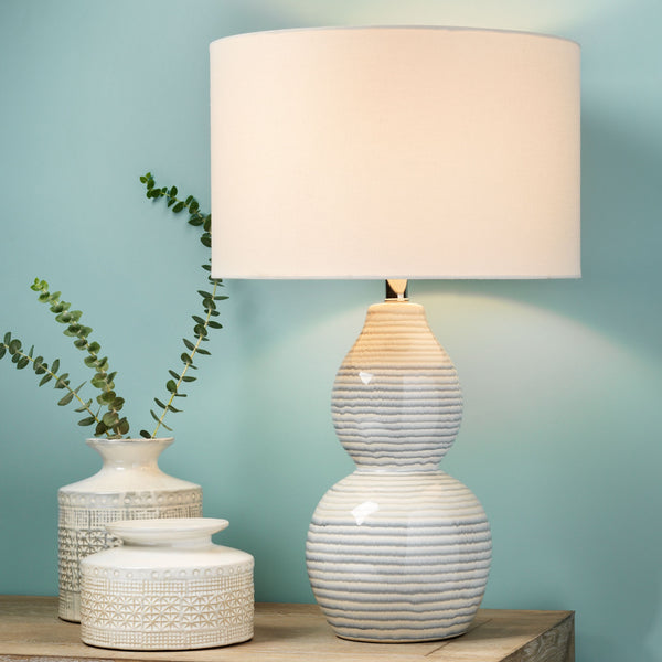 Catalina Ceramic Wave Table Lamp