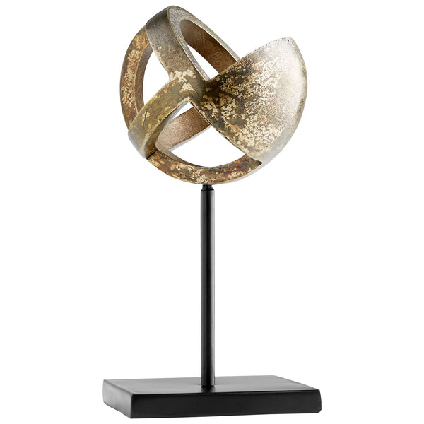 Large Grotto Sculpture in Antique Brass and Black