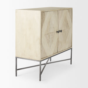 Hogarth 36.0L x 16.0W x 34.0H 2 Door Blonde Wood Accent Cabinet