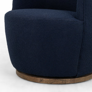 Aurora Swivel Chair In Copenhagen Indigo