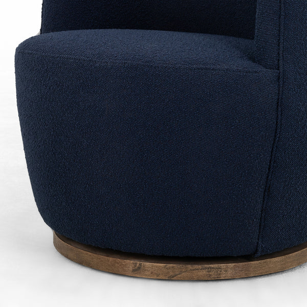 Aurora Swivel Chair In Copenhagen Indigo