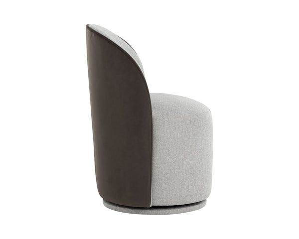CAVOLI SWIVEL DINING CHAIR - BELFAST HEATHER GREY / MEG ASH
