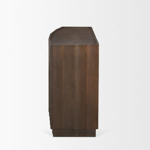 Swanson Dark Brown Wooden Scalloped Sideboard