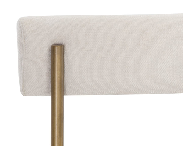 SENECA DINING CHAIR - ANTIQUE BRASS - DANNY IVORY