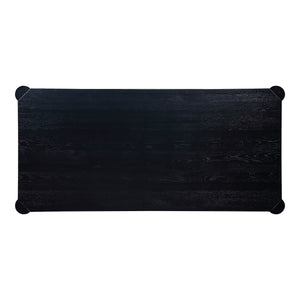 Moe's Post Large Dining Table in Black Oak