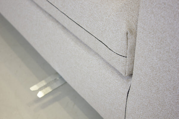 PLATEAU Fabric Sectional in stone wheat fabric