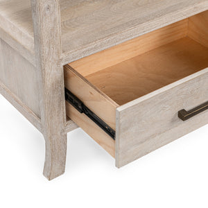 Westmont Solid Wood 1-Drawer Nightstand in Creamwood