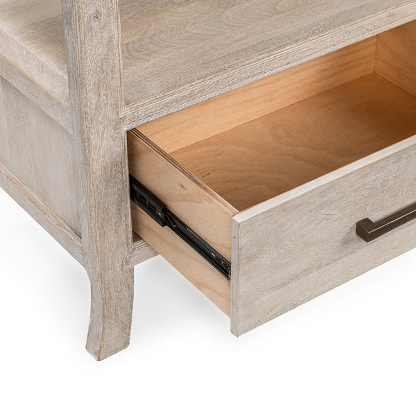 Westmont Solid Wood 1-Drawer Nightstand in Creamwood