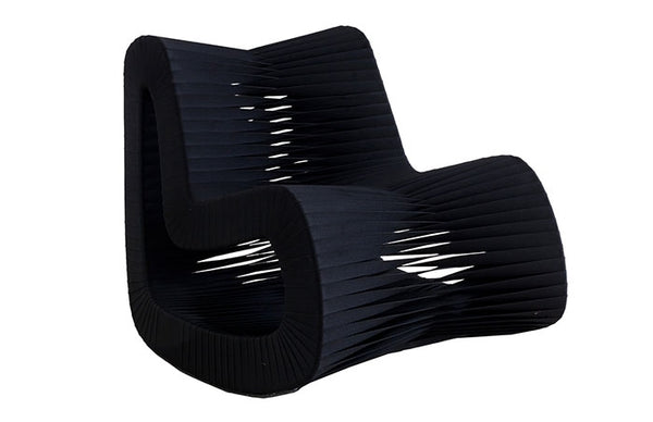 Seat Belt Rocking Chair, Black/Black