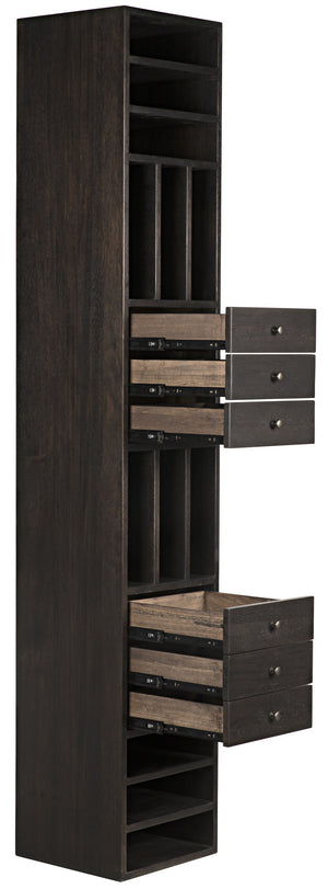 Tubula Bookcase, Ebony Walnut
