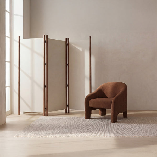 Moe's Enni Screen Off White Linen Divider