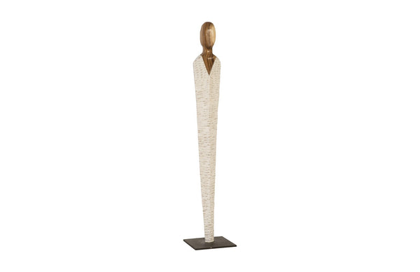 Vested Female Sculpture, Natural/White Gold, MD