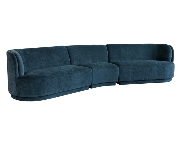 JACLYN MODULAR - ARMLESS CHAIR - DANNY DUSTY BLUE