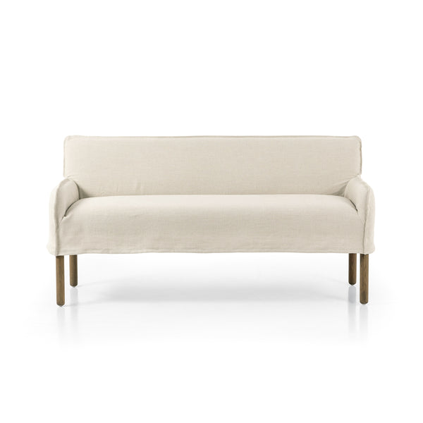 Addington Slipcover Bench in Brussels Natural