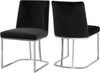Rick Dining Chair In Black Velvet and Chrome