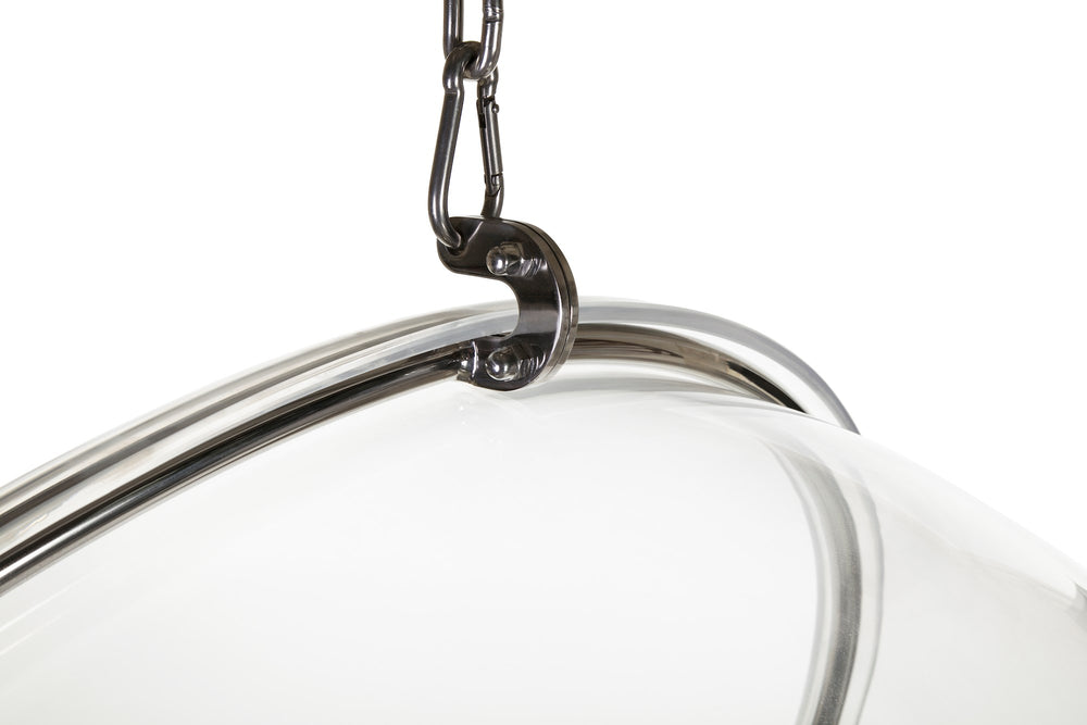 Globe chair- silver leather