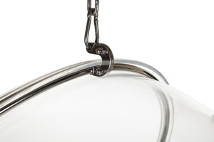 Globe chair- silver leather