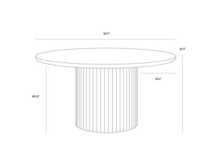 BANYAN DINING TABLE - 59"