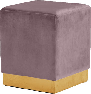 Daniel Ottoman/Stool In Pink Velvet