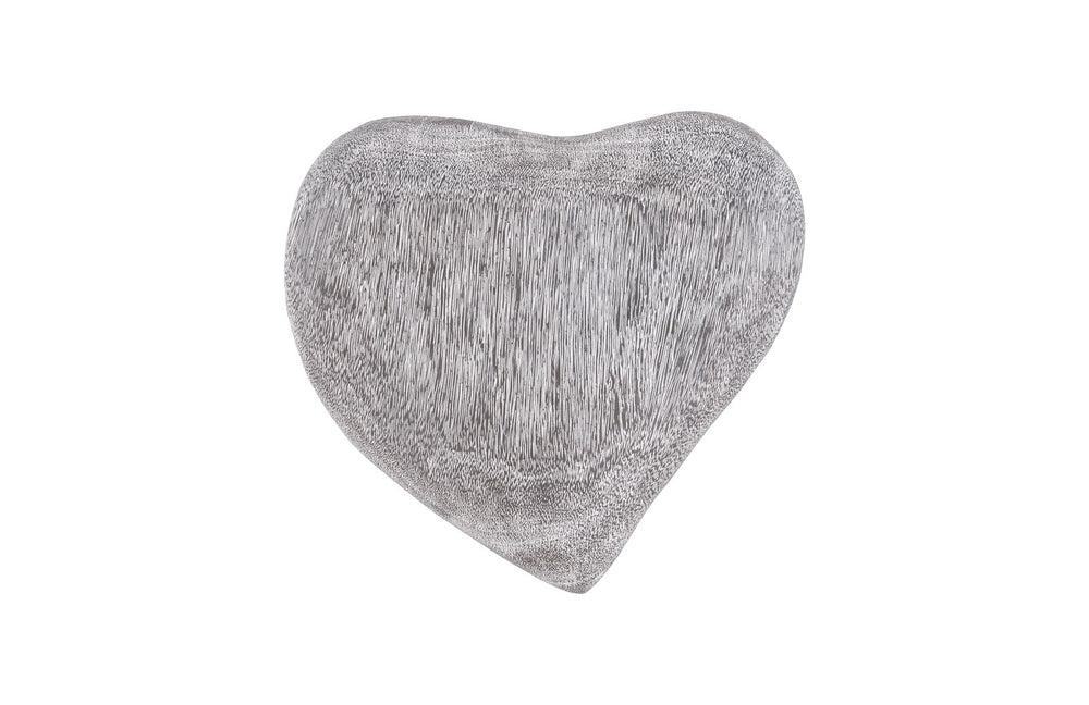 Heart Wall Tile, Chamcha Wood, Grey Stone