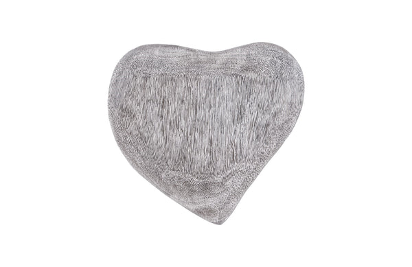 Heart Wall Tile, Chamcha Wood, Grey Stone