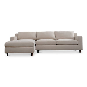 Moe's Hutton Left Sectional in Beige Chenille