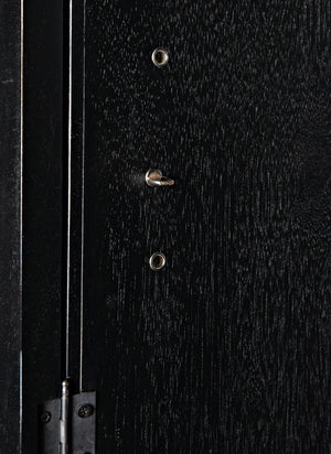 Noho Hutch in Mahogany, Hand-Rubbed Black with Light Brown Accents