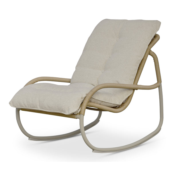 Moe's Lyra Outdoor Rocking Chair in Beige