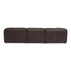 Moe's Form Modular Sectional in Espresso Brown Leather